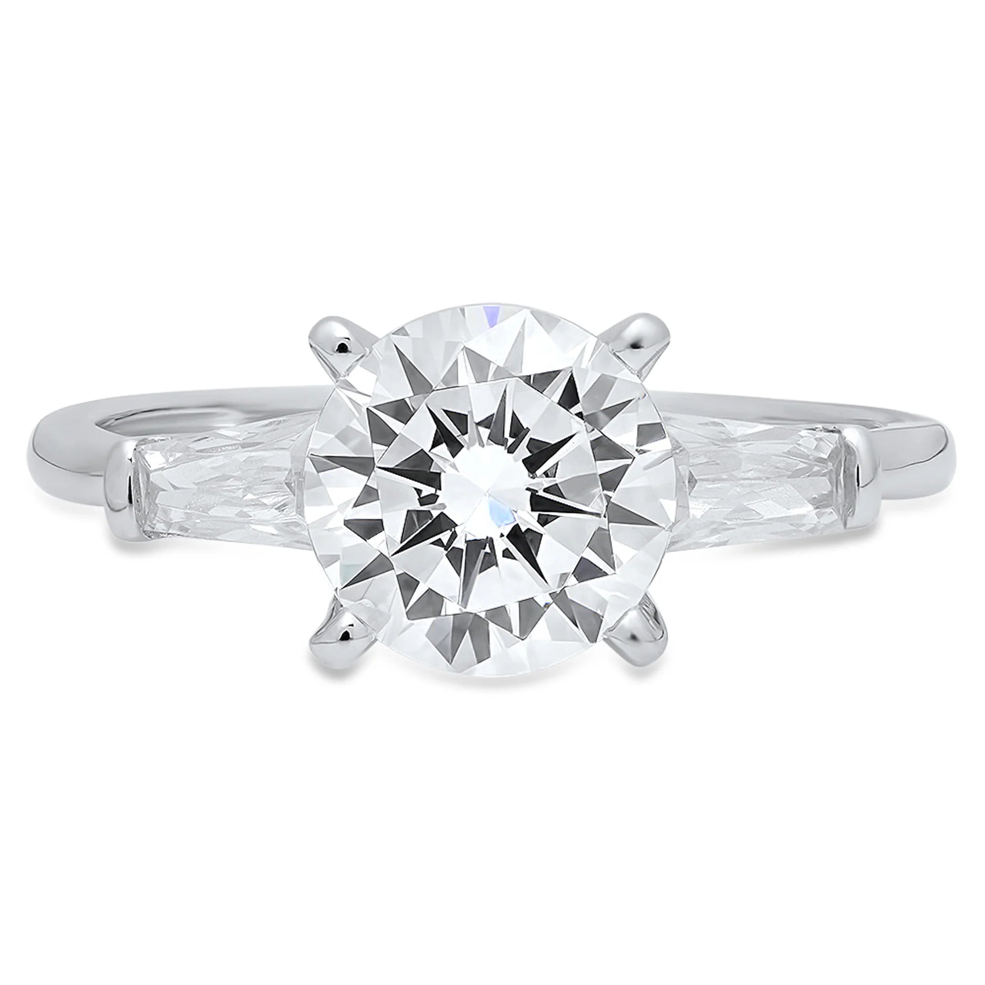 18K White Gold Three-Stone Engagement Ring M869580