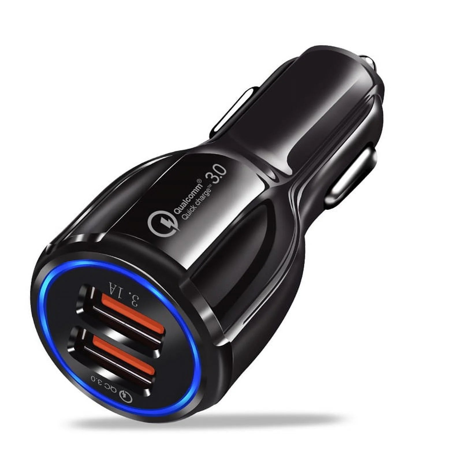 10-Pack Dual USB Car Charger QC3.0 Fast Charging, Black R6249