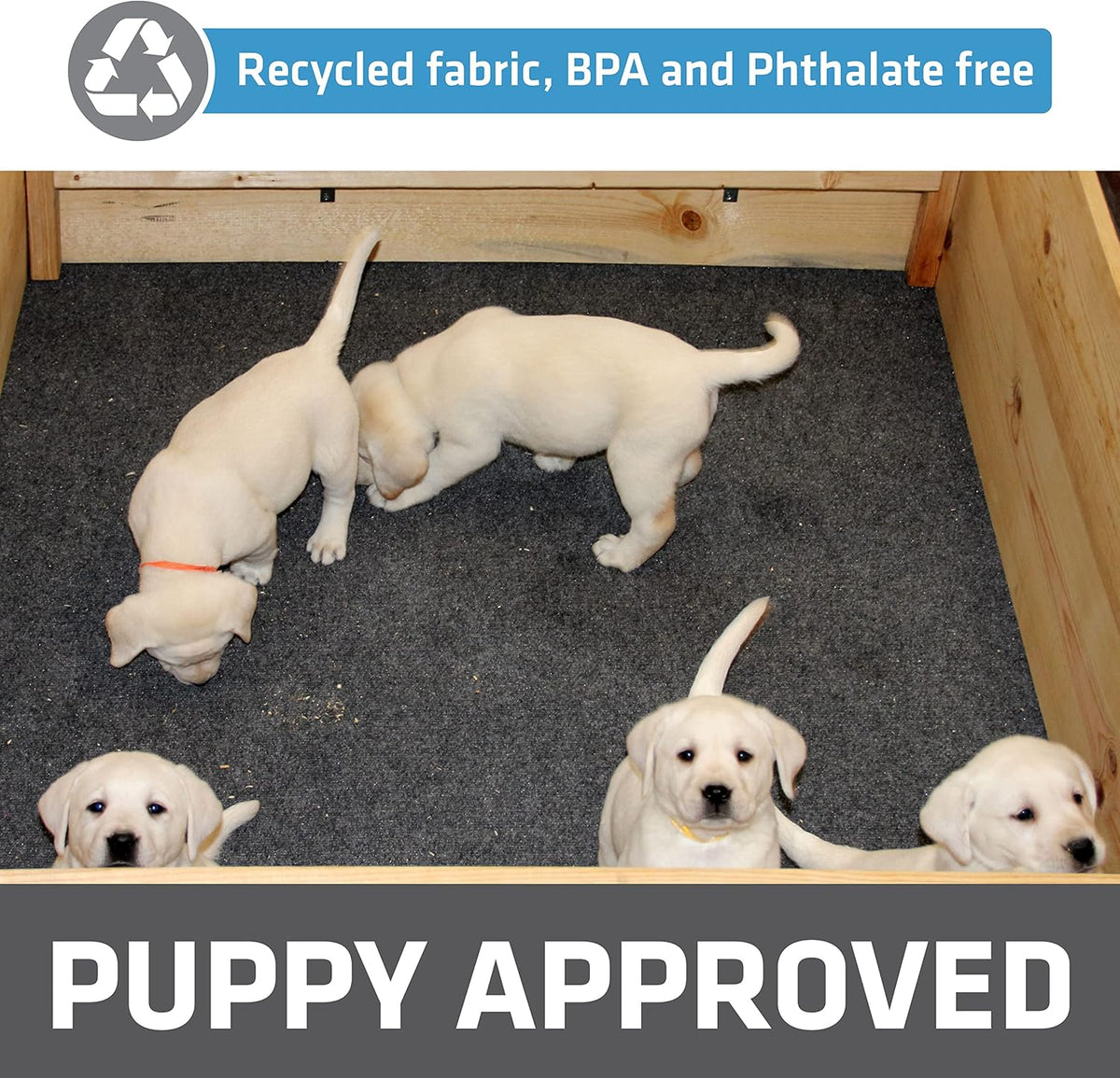 Whelping Box Liner Mat, Washable and Reusable Dog Puppy Pee Pad, Absorbent/Waterproof/Durable, 48" x 100", Pack of 2 K4077