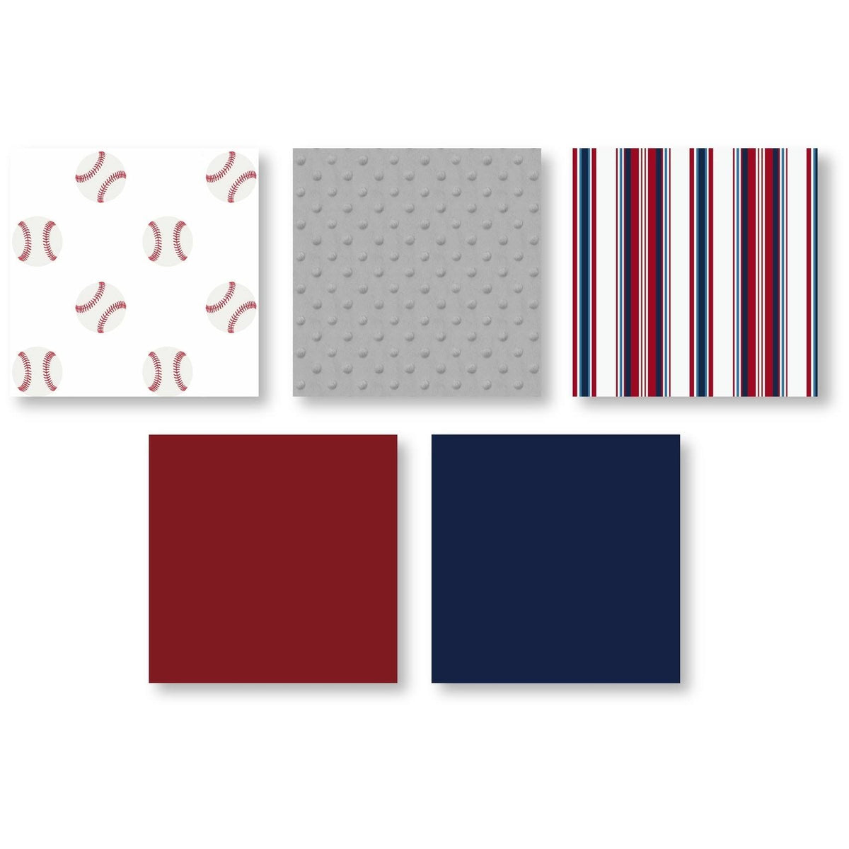 Red/White 5-Piece Toddler Bedding Set B238539