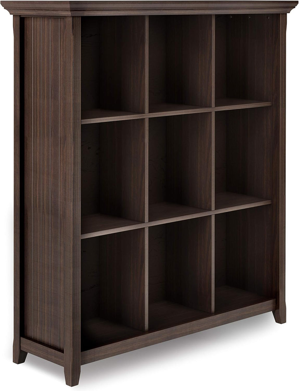 Black Solid Wood 9 Cube Bookcase with 9 Shelves V27528