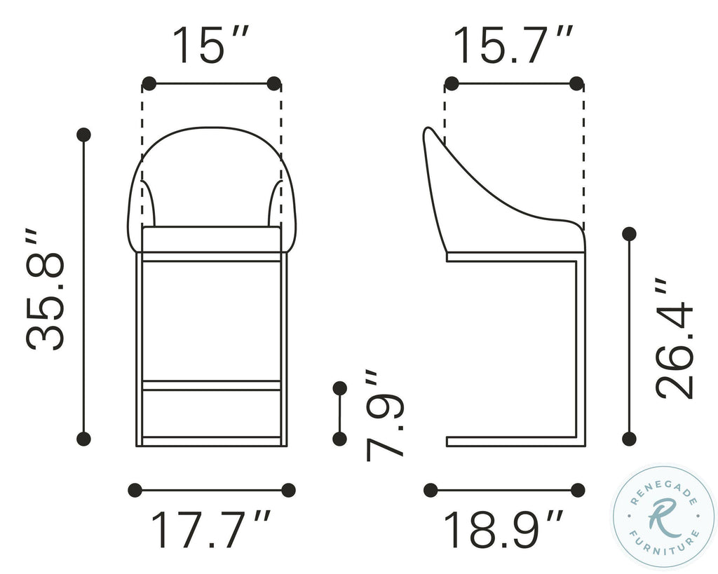Brown Counter Chair B132