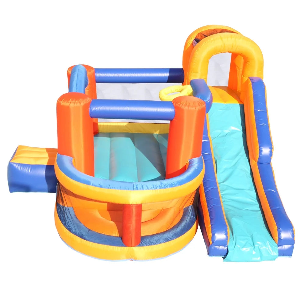 Inflatable Bounce House Slide Bouncer with Basketball Hoop Climbing Wall V35915