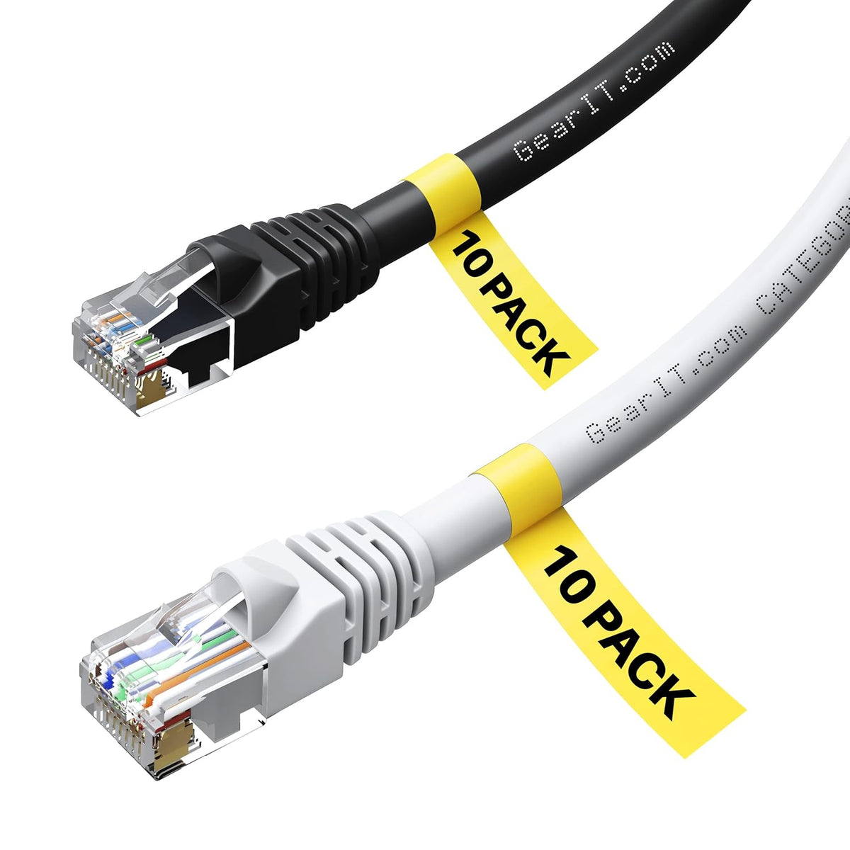 Cat6 Ethernet Cable 25 Feet 20-Pack Pure Copper E508328