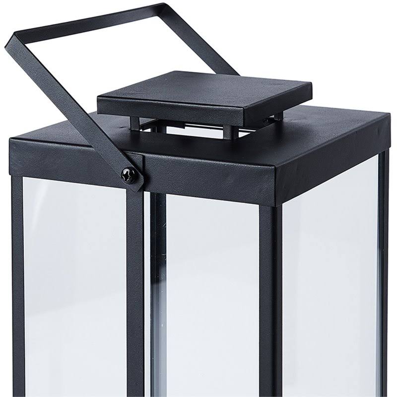 Black Lantern with Flameless Candle Q248