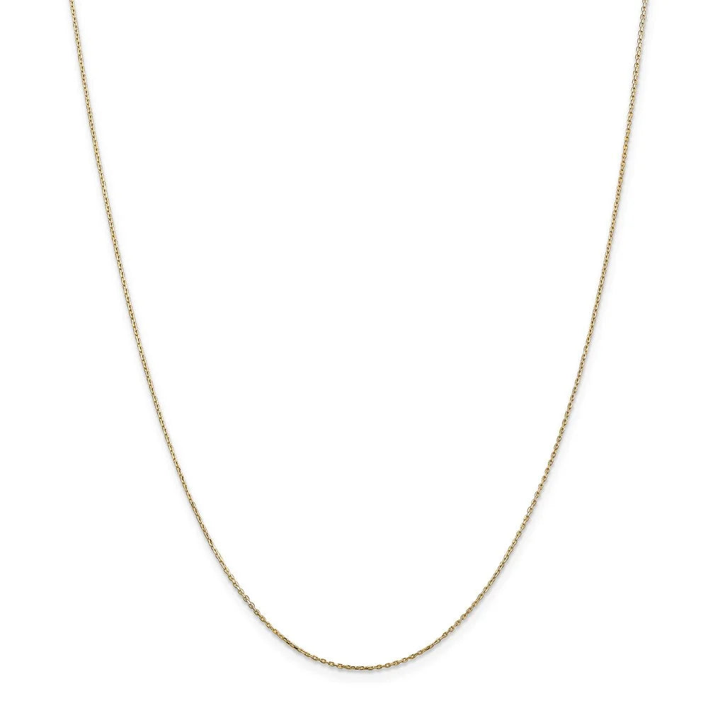 14k Yellow Gold Diamond Accent Initial Necklace - 24 Inch E3735