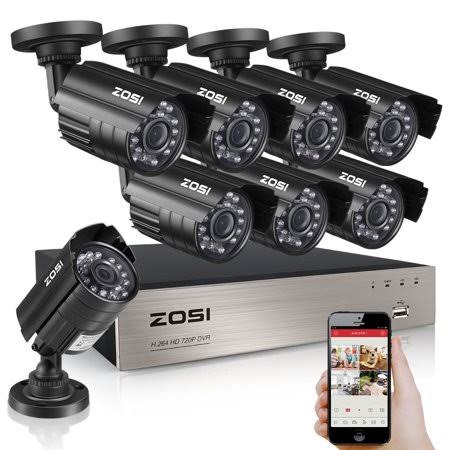 8 Channel DVR Security System with 8 720p Night Vision Bullet Cameras N992922