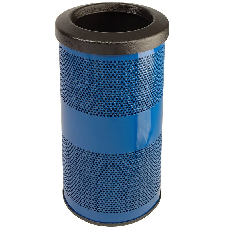 Bronze 10 Gallon Perforated Metal Trash Can A805
