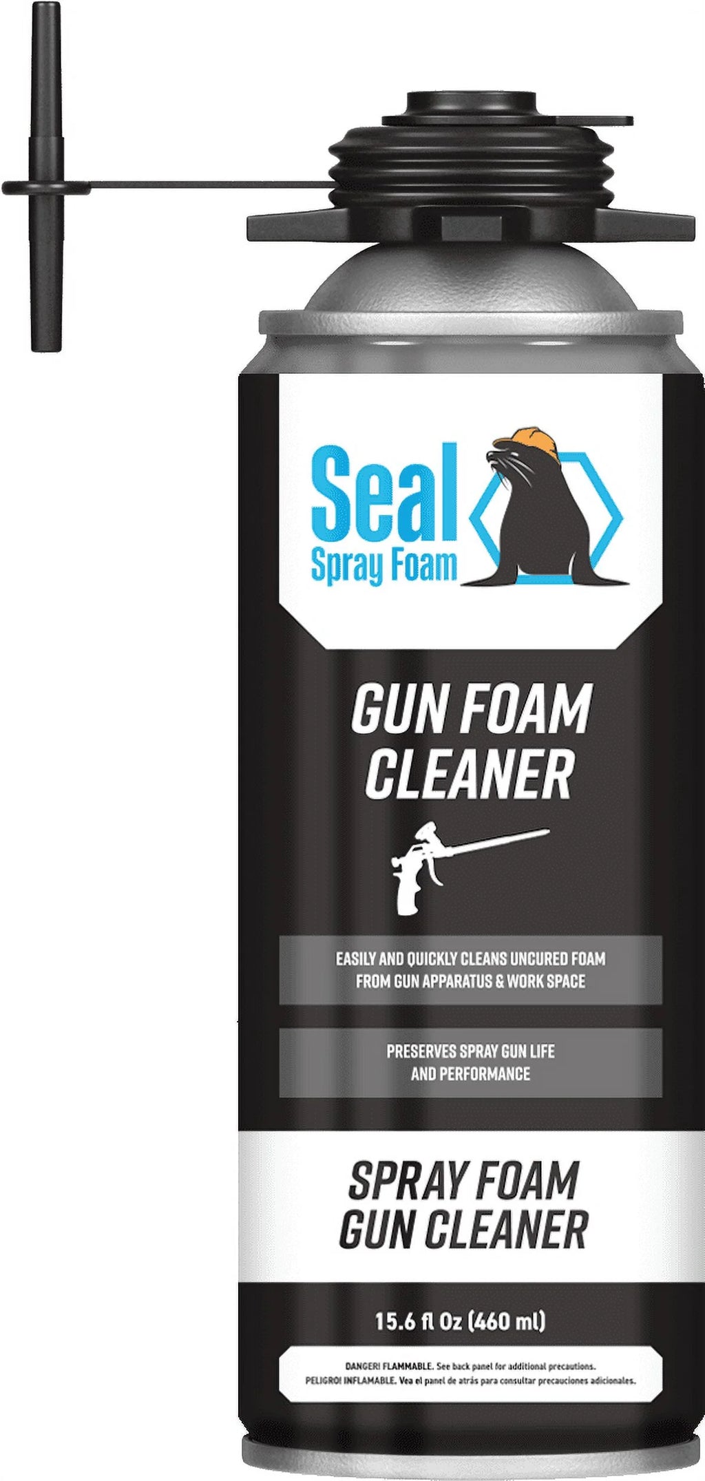 Spray Foam Can Kit with 2 Angled Gun Foam Applicators, 2 Cans of Cleaner, 1 pair L gloves, 1 pair XL gloves, 2 pair Safety Glasses W442