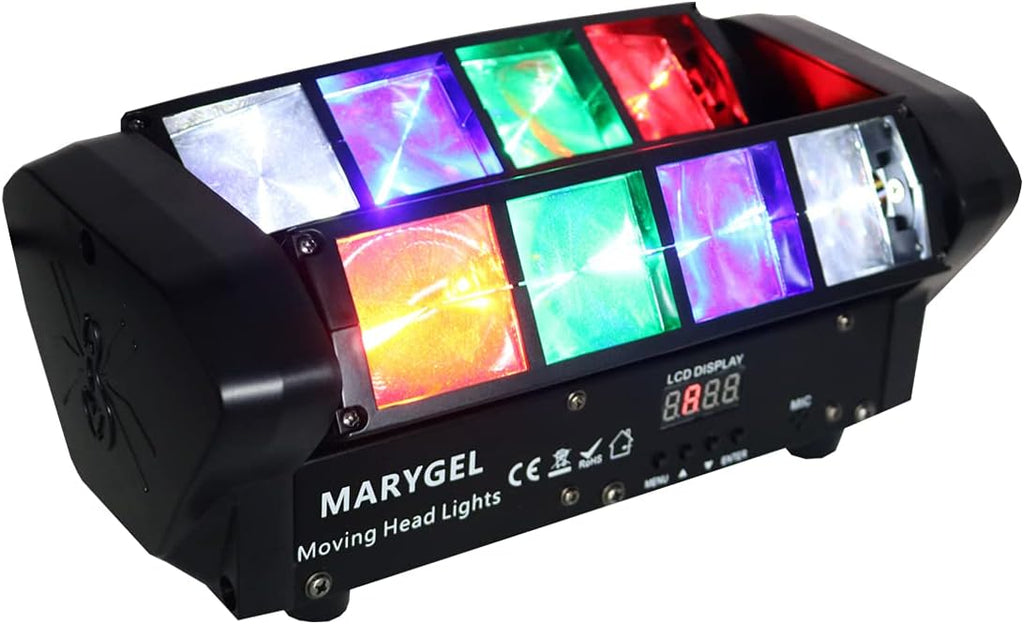 8 LEDs Beam Moving Head Stage Lights RGBW Party Lights DMX 512 Control H620