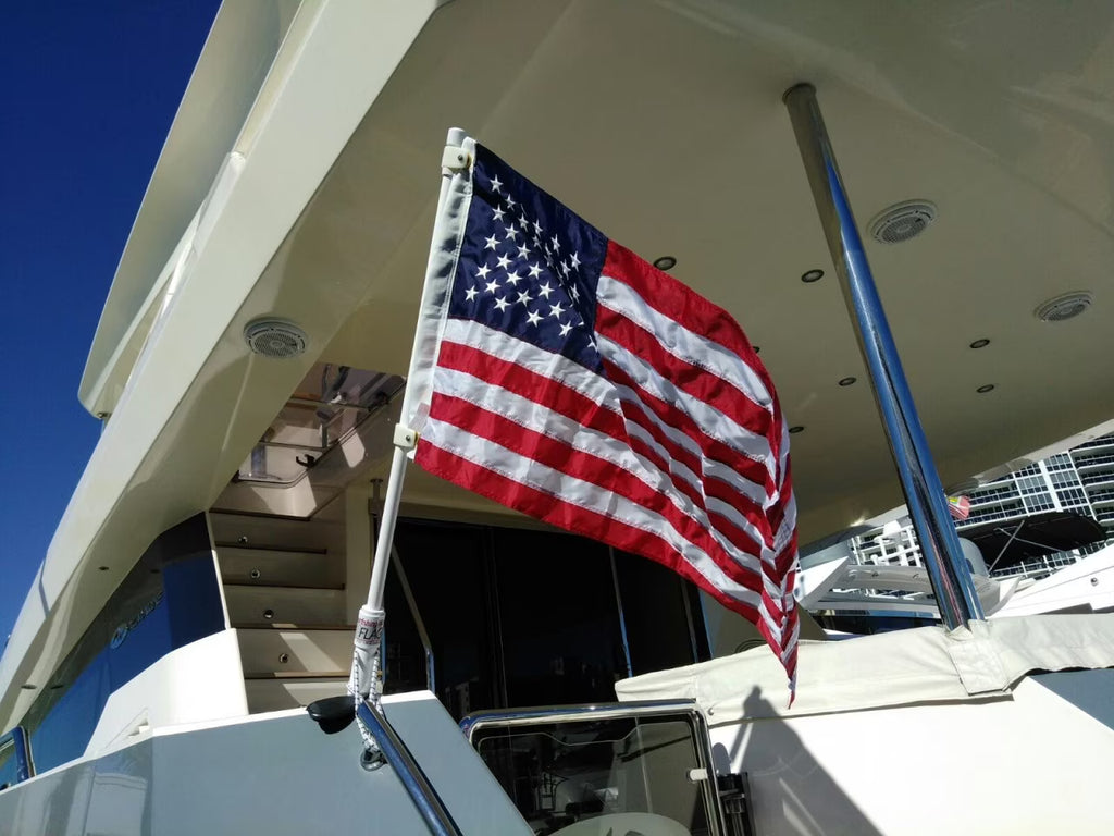 American Flag with Pole for Boat Rod Holder R85018