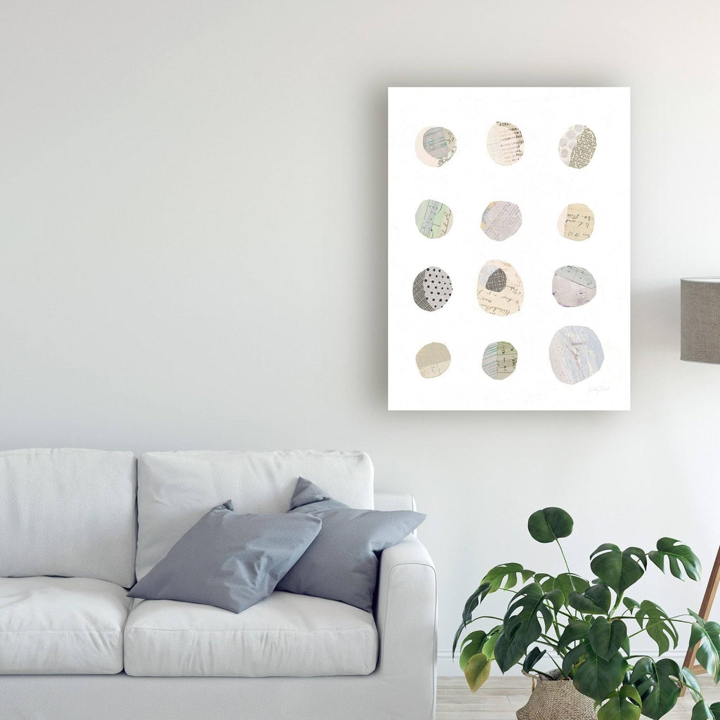 Geometric Collage II on White Neutral Canvas Art U769206