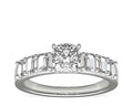 14K White Gold Solitaire Ring with Accents Z197754