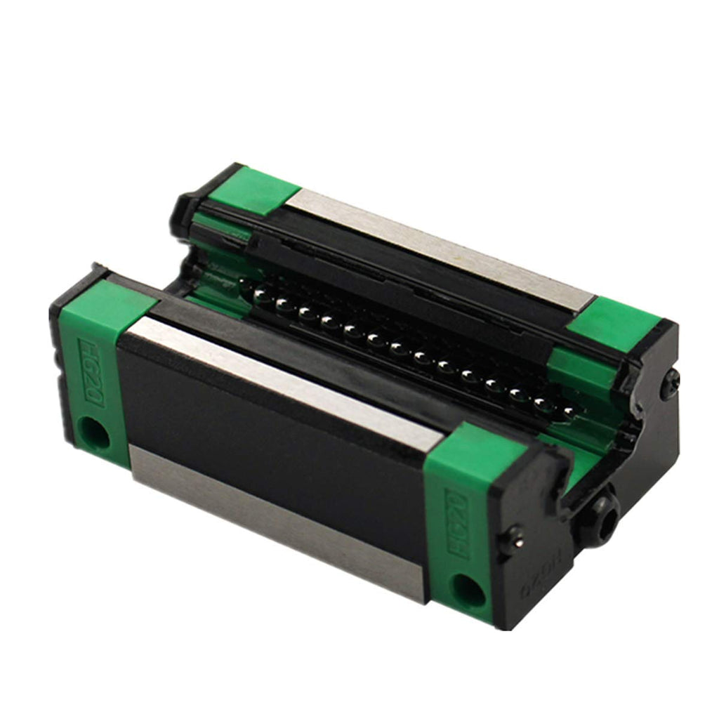 2Pcs HGR20-1200mm Linear Slide Guideway Rail + 4Pcs HGH20A Bearing Blocks Square Type Carriage for 20mm Linear Rail Set O550925