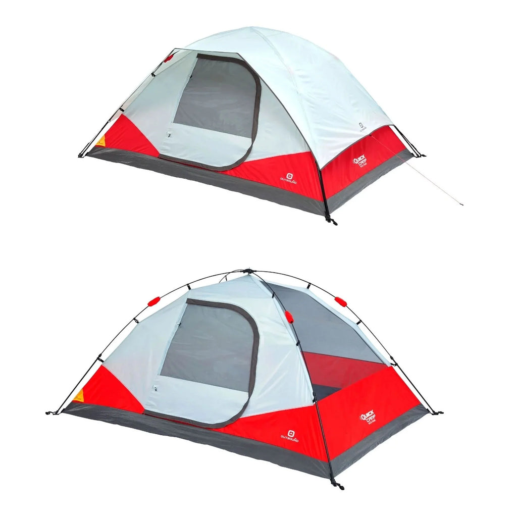 Red & White 3 Season Dome Tent with Carry Bag K3101