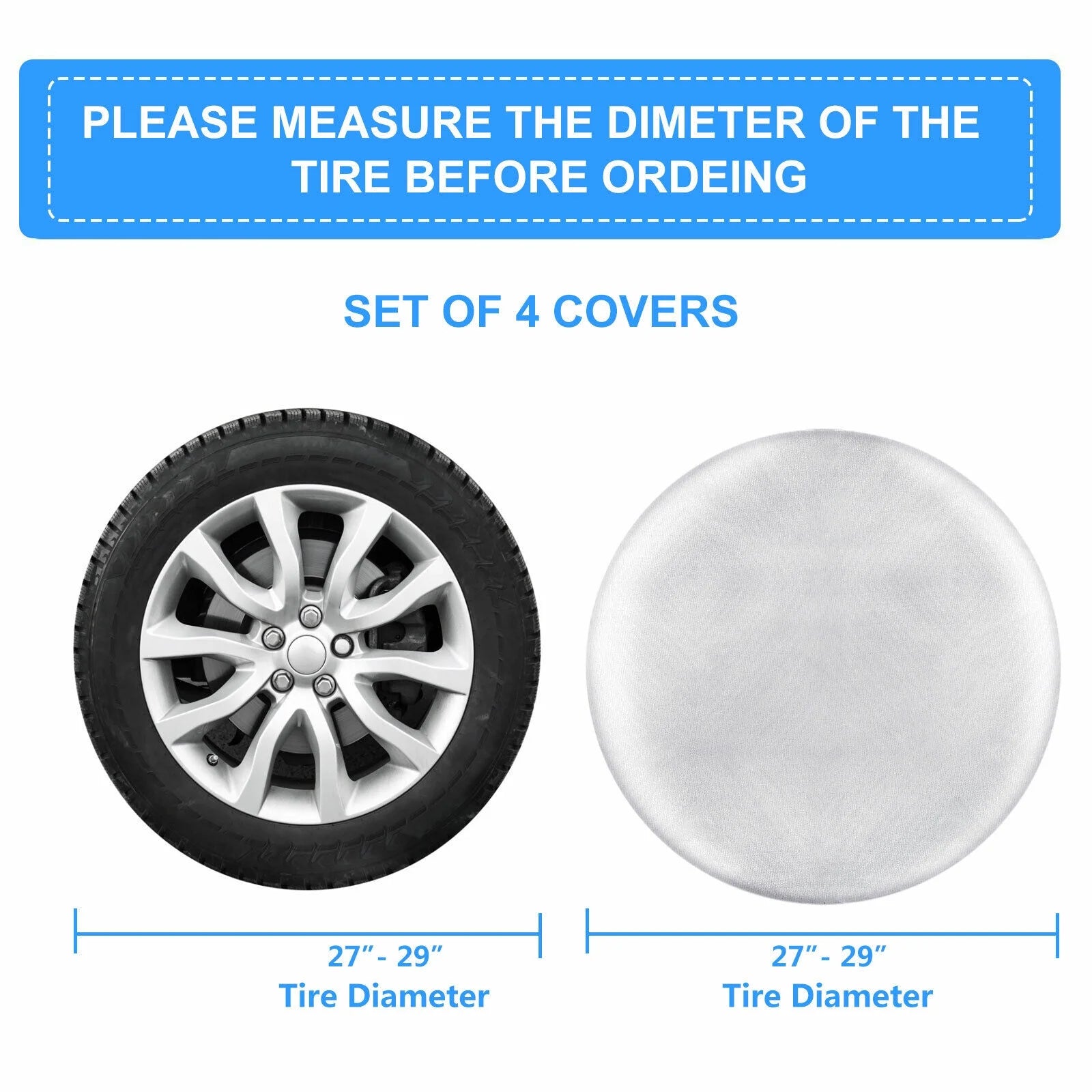 29'' Waterproof Tire Covers Set Of 4 B31286