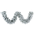 9' Flocked Artificial Christmas Garland B894