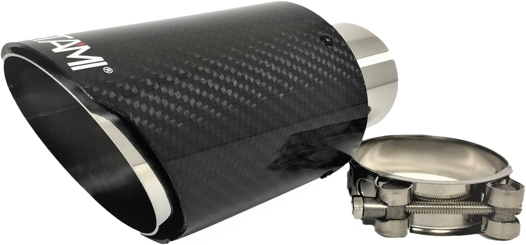 Carbon Fiber Exhaust Muffler Tip Clamp-on 2.25 to 3.5 inch Purple B97832