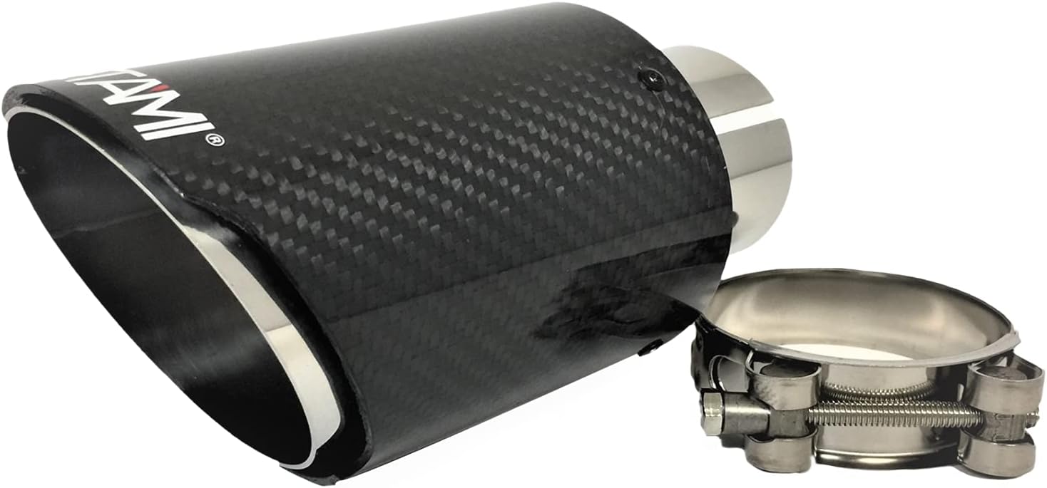 Carbon Fiber Exhaust Muffler Tip Clamp-on 2.25 to 3.5 inch Purple B97832
