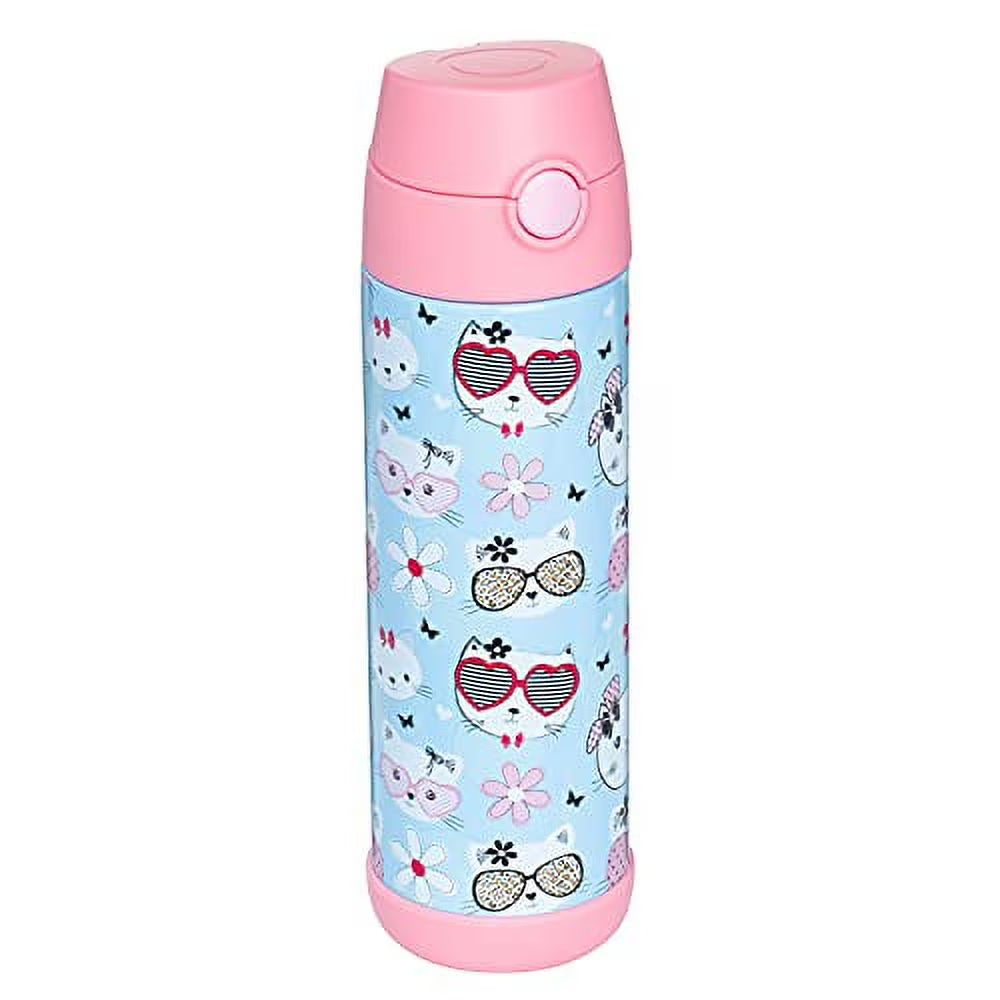17oz Insulated Stainless Steel Kids Water Bottle with Straw F798