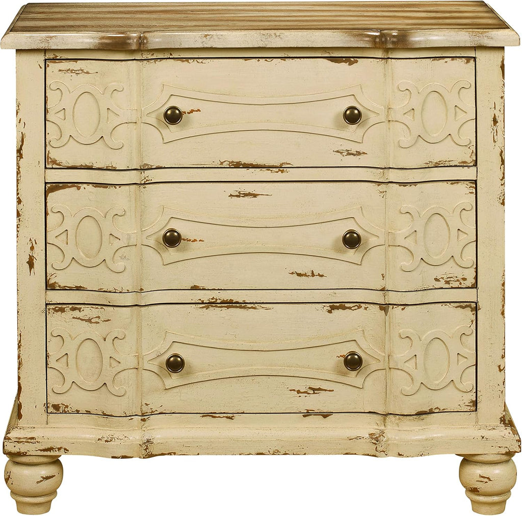 Cream Ornate Drawer Chest Storage Cabinet I532859