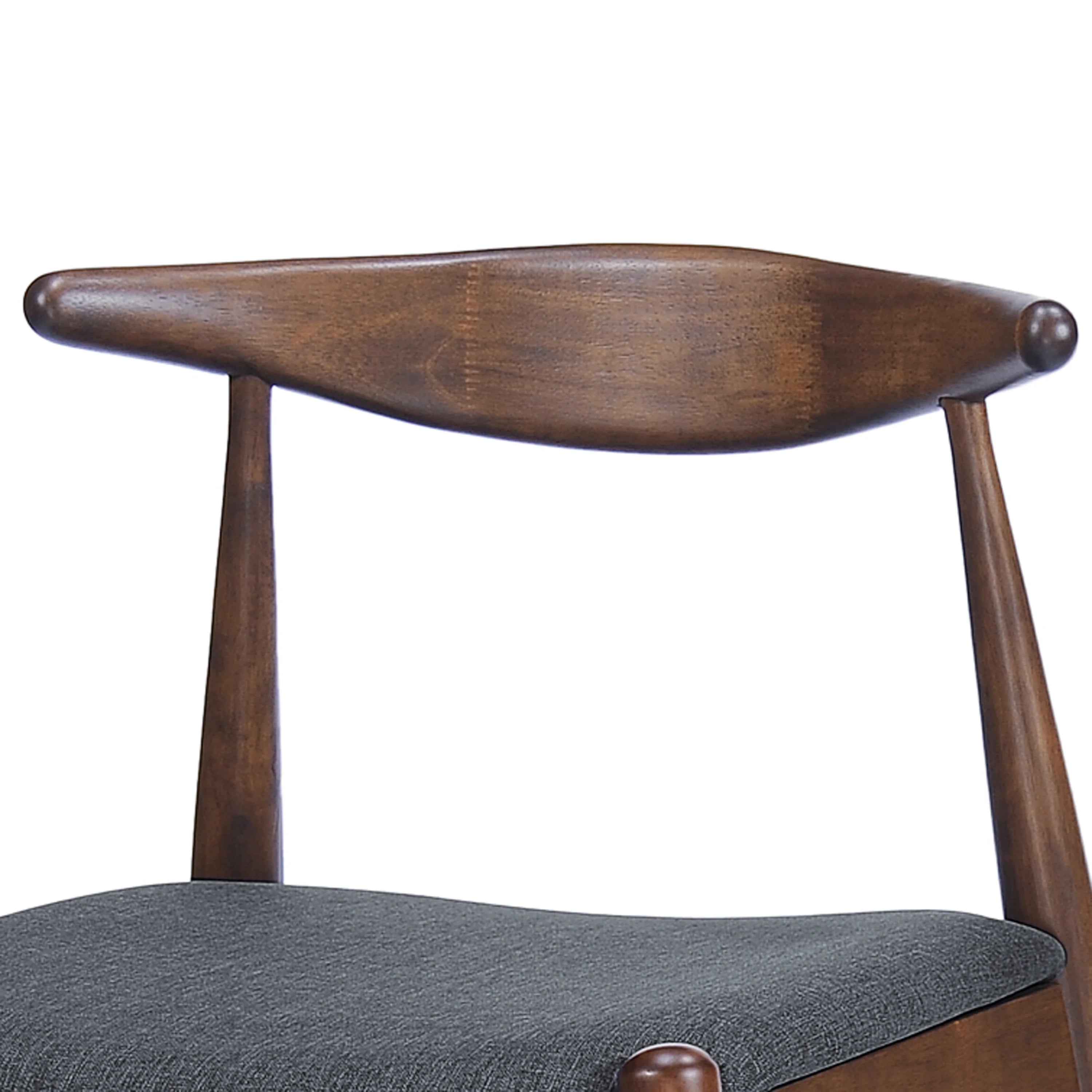 Charcoal Fabric Upholstered Dining Chairs, Set of 2 N854