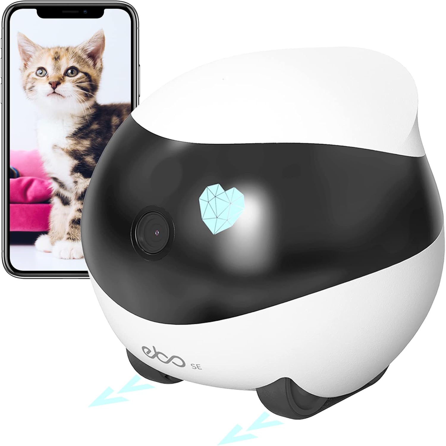 Wireless Pet Camera with Self-Charging, Night Vision, 2 Way Audio Motion Detection O8659