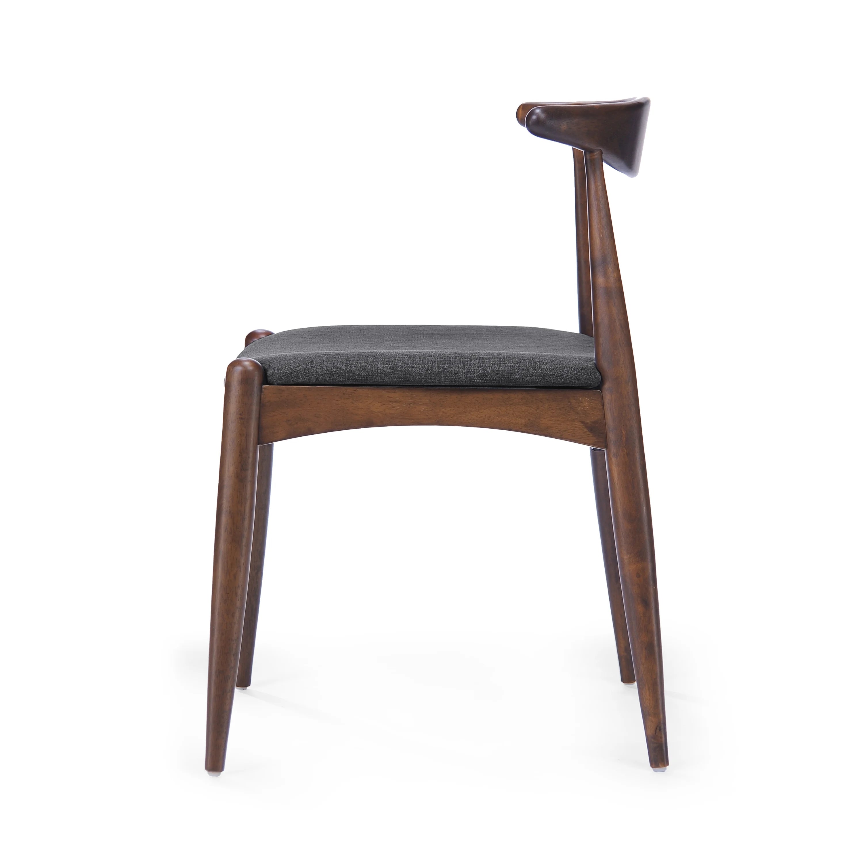 Charcoal Fabric Upholstered Dining Chairs, Set of 2 N854