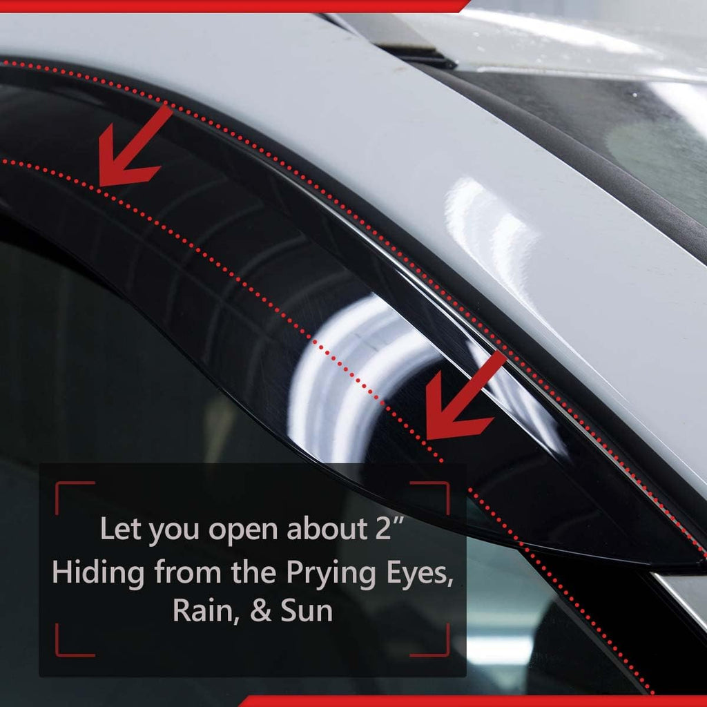 Set of 4 Acrylic Side Window Wind Deflector V4637