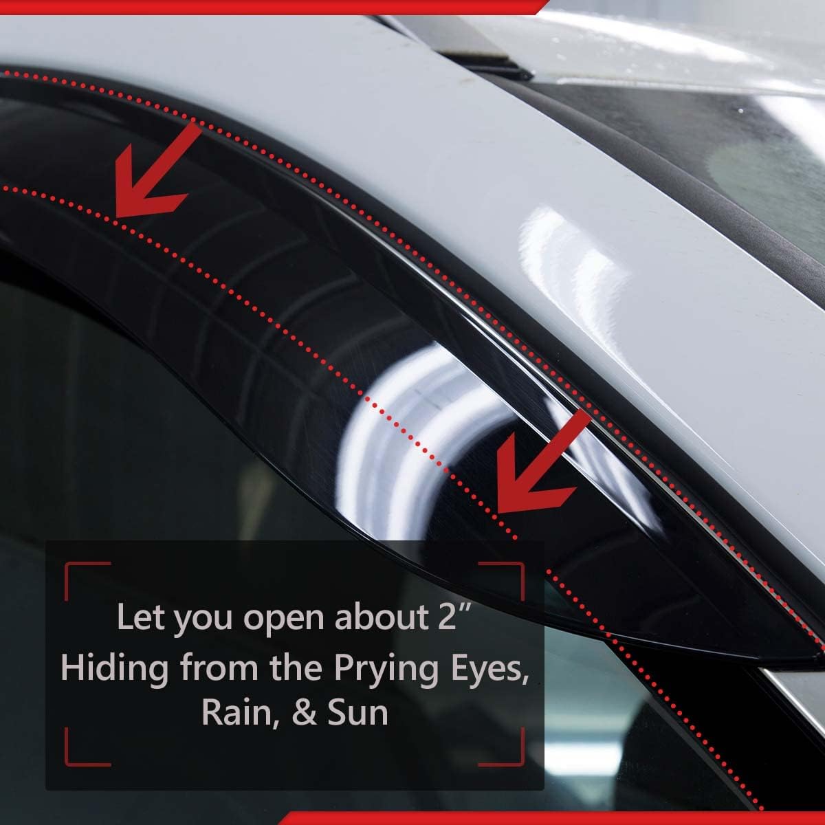 Set of 4 Acrylic Side Window Wind Deflector V4637