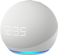 White Smart Speaker with Clock Q1196