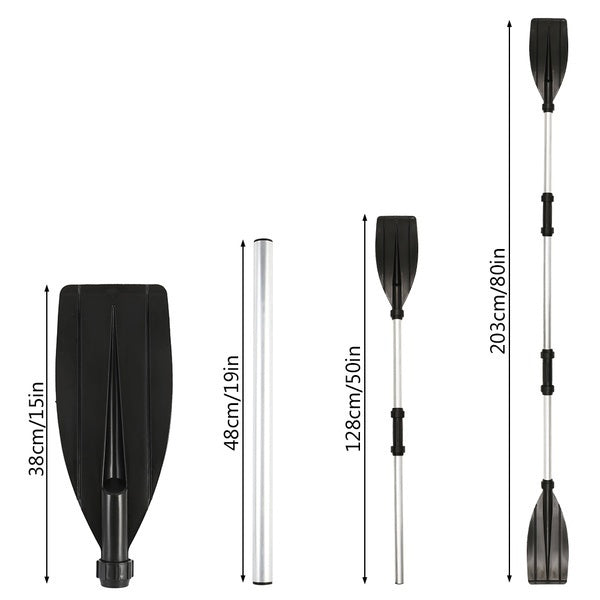 1 Pair Telescoping Aluminum Alloy Boat Kayak Paddles P21687