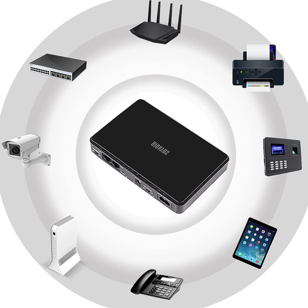 Mini UPS Battery Backup Uninterruptible Power Supply with 10000mAh Batterypack N247187