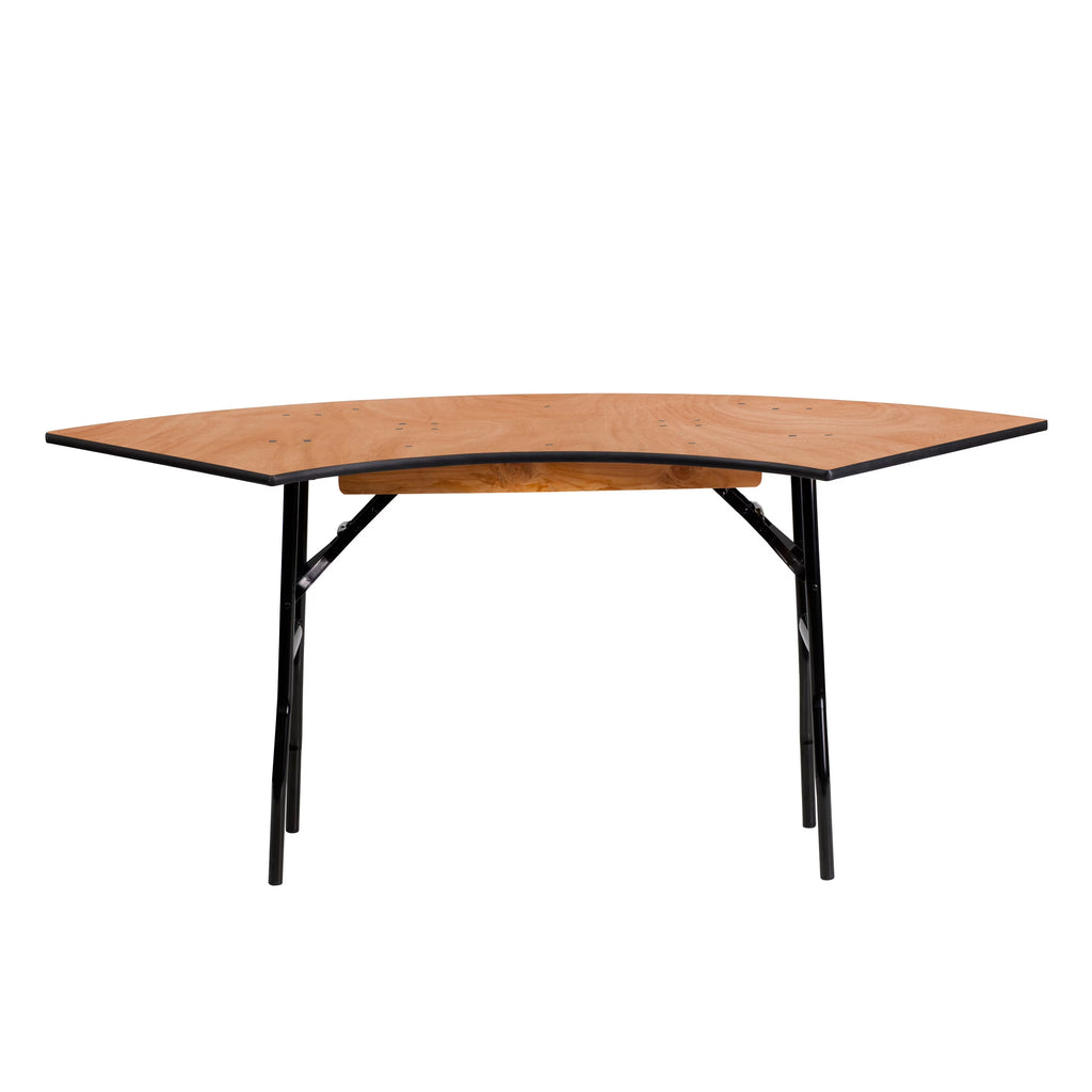 5.5 ft. x 2 ft. Serpentine Wood Folding Banquet Table W5474