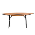 5.5 ft. x 2 ft. Serpentine Wood Folding Banquet Table W5474