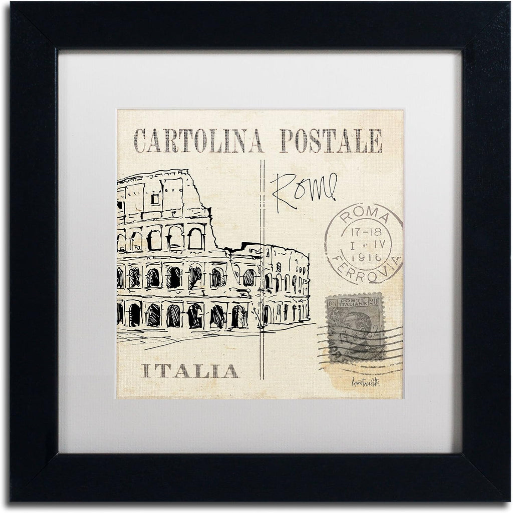 16 by 16-Inch White Matte and Black Frame Artwork X989