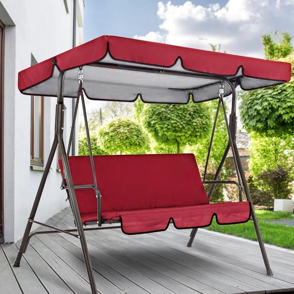 Outdoor Garden Swing Cover Canopy Replacement Shade Cloth 190x132x15cm P744071