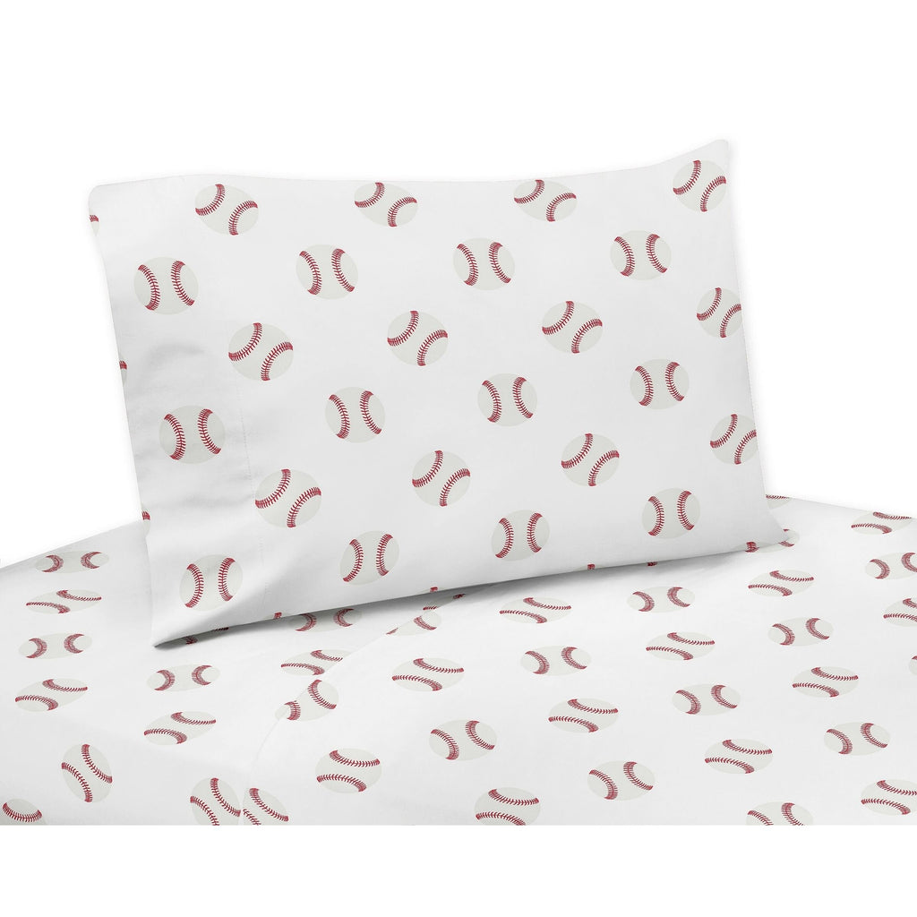 Red/White 5-Piece Toddler Bedding Set B238539