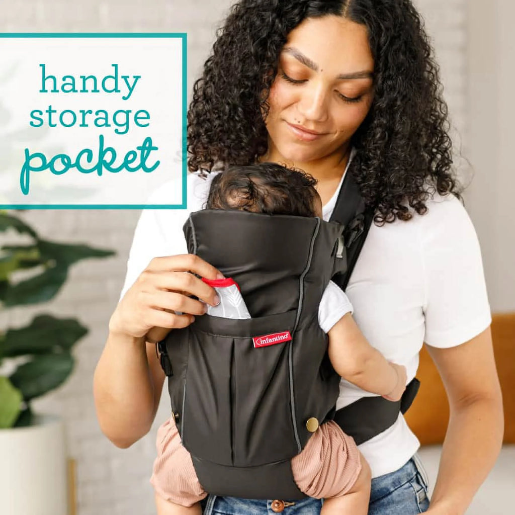 Black 2-Position Baby Carrier with Pocket Q199