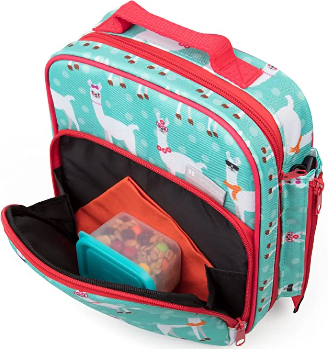 (2 pack) Insulated Lunch Box Tote with Snack Pocket and Water Bottle Holder P82879