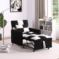Convertible Chair Bed 3-in-1 Sleeper Sofa with Pillow Adjustable Backrest Teddy Fabric Z226