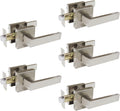 Square Satin Nickel Privacy Door Levers Lockset, Pack of 10 P958