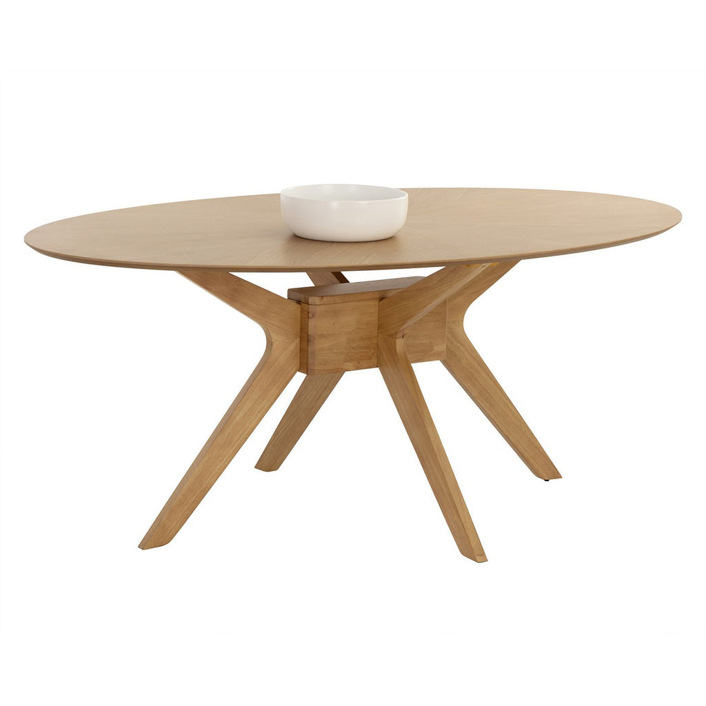 Mid-Century Rubberwood Dining Table U836