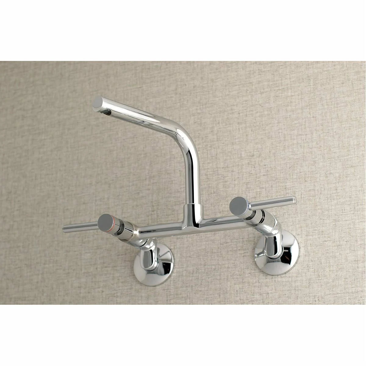 Brushed Nickel Adjustable Center Wall Mount Kitchen Faucet P687