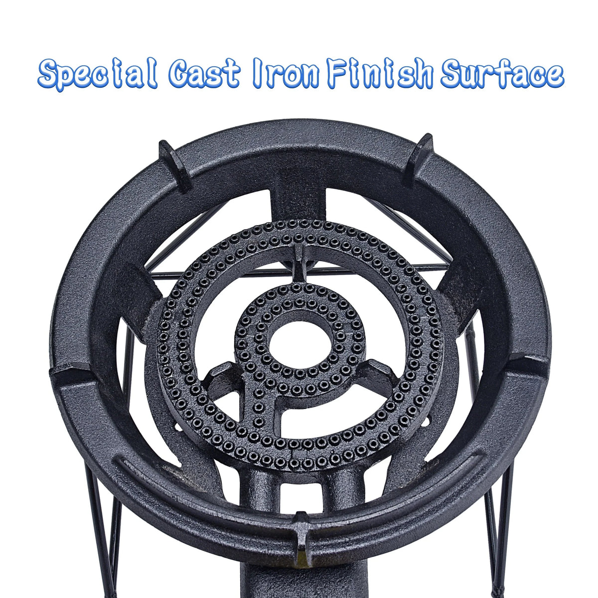 Portable Propane Camping Stove Cast Iron Single Burner with Detachable Rack 80,000 BTU/H R204161