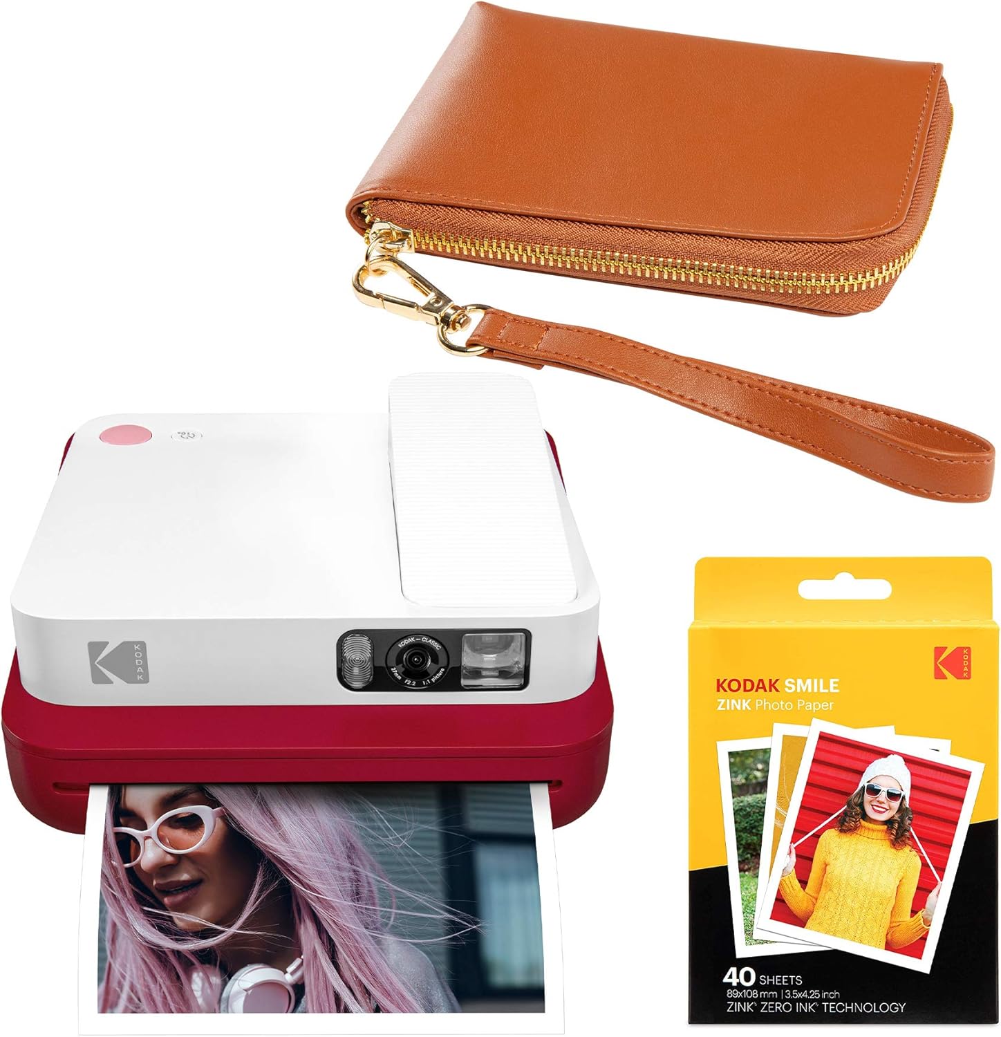 Black Digital Instant Camera with Bluetooth I695689