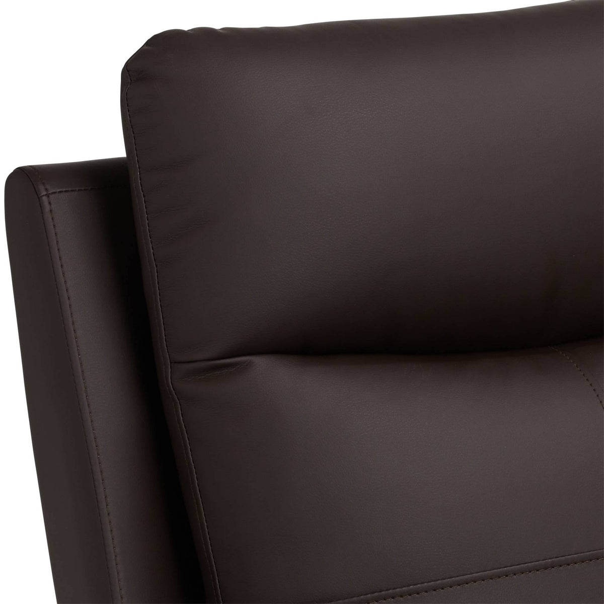 Brown Faux Leather Manual Recliner Chair T7445