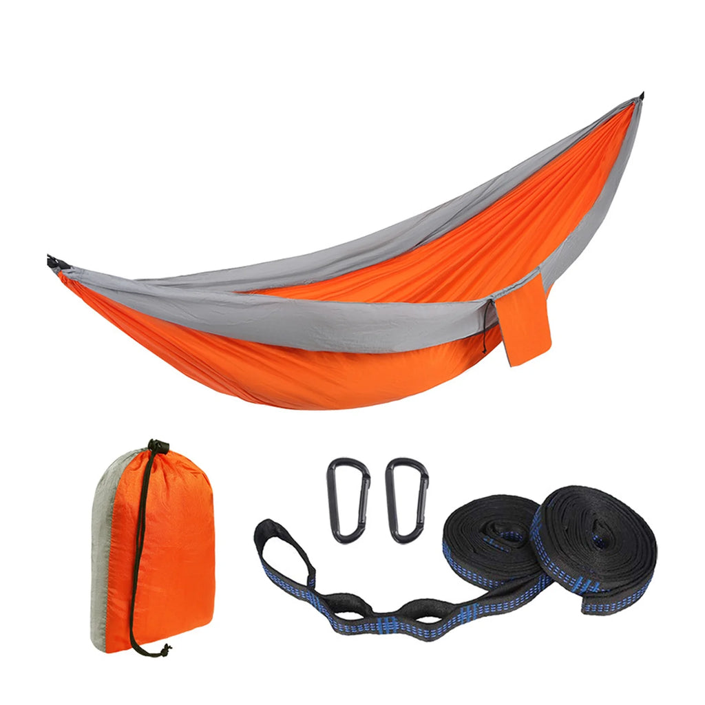 Lightweight Nylon Parachute Camping Hammock with Tree Strap and Carabiner F82723