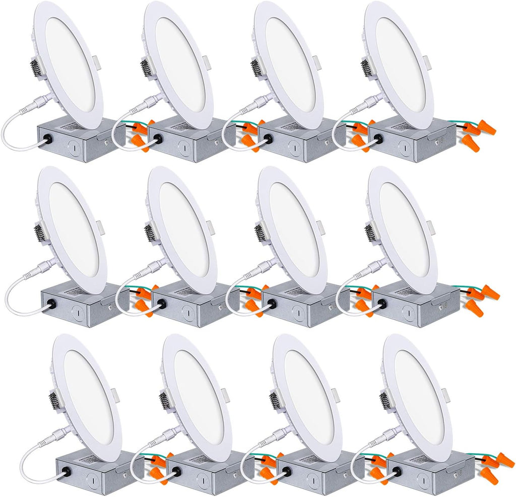 6 Pack Smart Wi-Fi LED Recessed Downlight with Baffle Trim I504668