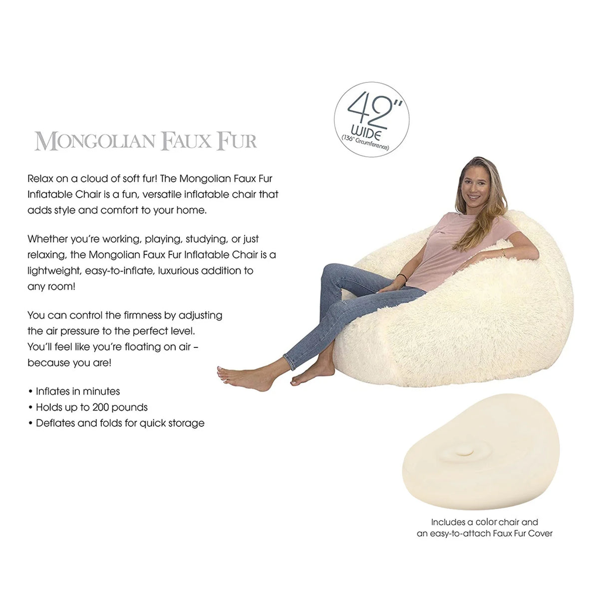 Inflatable Sofa Lounge Chair with Inflatable Foot Cushion O921